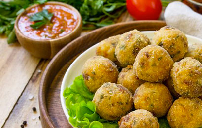 Polpette di fagioli in salsa confit